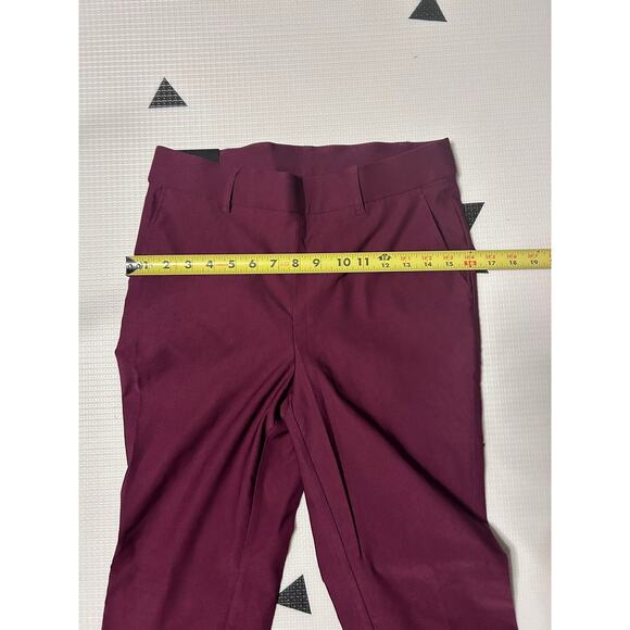Rafaella Women's Windsor Wine Red Stretch Slim Ankle Pull-On Dress Pant - Size 4 - Picture 6 of 9